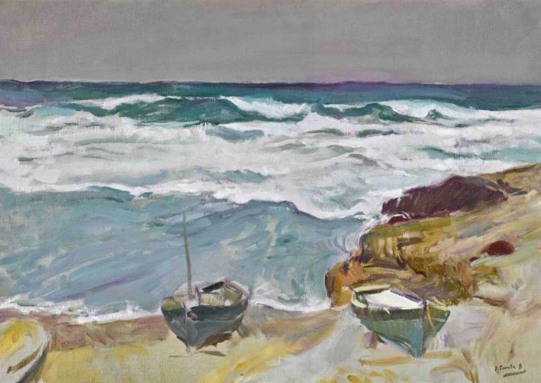 La Caleta, Málaga [La Caleta Beach, Málaga],La Caleta, Málaga [La Caleta Plajı, Málaga].,Joaquín Sorolla