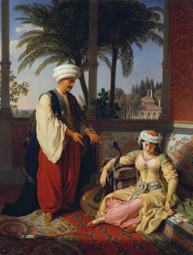 Die Türkin ('Untreue'),Gadis Turki ('Ketidaksetiaan'),Johann Peter Krafft,Lukisan cat minyak