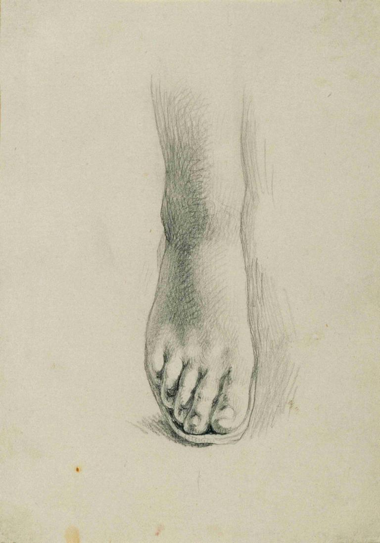 Fußstudie zu 'Arindal und Daura',Studi kaki untuk 'Arindal dan Daura',Johann Peter Krafft,Sketsa,Sketsa