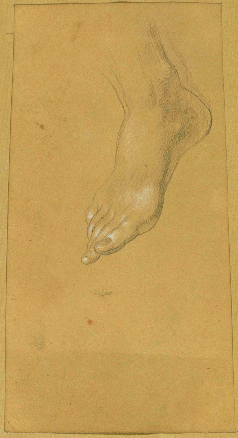 Fußstudie zu 'Rüdiger und Angelika',Studi kaki untuk 'Rüdiger dan Angelika',Johann Peter Krafft,Sketsa,Sketsa