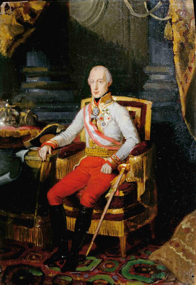 Kaiser Franz I. von Österreich,Johann Peter Krafft,Oil Painting,Oil Painting, 1boy, male focus, solo, sitting