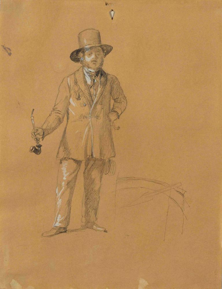 Maler Friedrich Jagemann aus Weimar,Johann Peter Krafft,Sketch,Sketch, 1boy, hat, solo, male focus