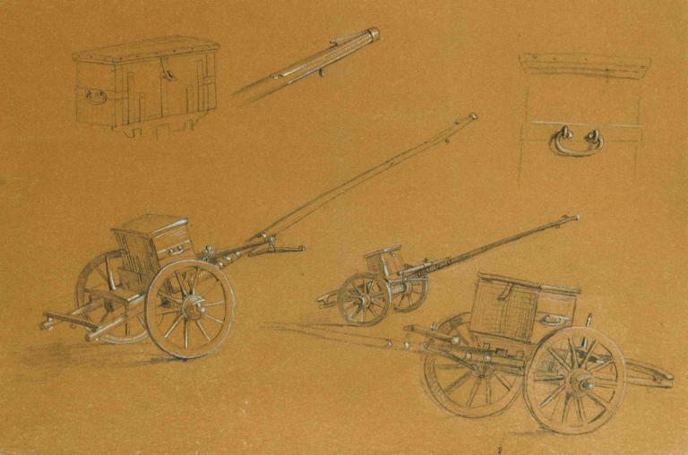 Studie zu Kanonen, Heeresutensilien,Nghiên cứu Canonin, Heerestensilien,Johann Peter Krafft,John