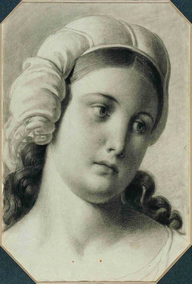 Tochter Julie,Κόρη Julie,Johann Peter Krafft,Σκίτσο,Σκίτσο, μονοφωνία, 1 κορίτσι, παραδοσιακά μέσα