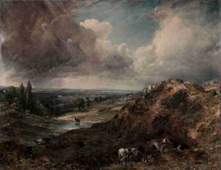 Branch Hill Pond, Hampstead,Пруд Бранч-Хилл, Хэмпстед,John Constable,Джон Констебл,Картина Маслом