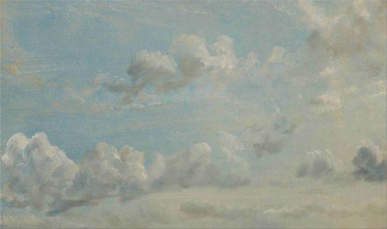 Cloud Study,John Constable,Oil Painting,Oil Painting, cloud, no humans, sky, outdoors, scenery, cloudy sky