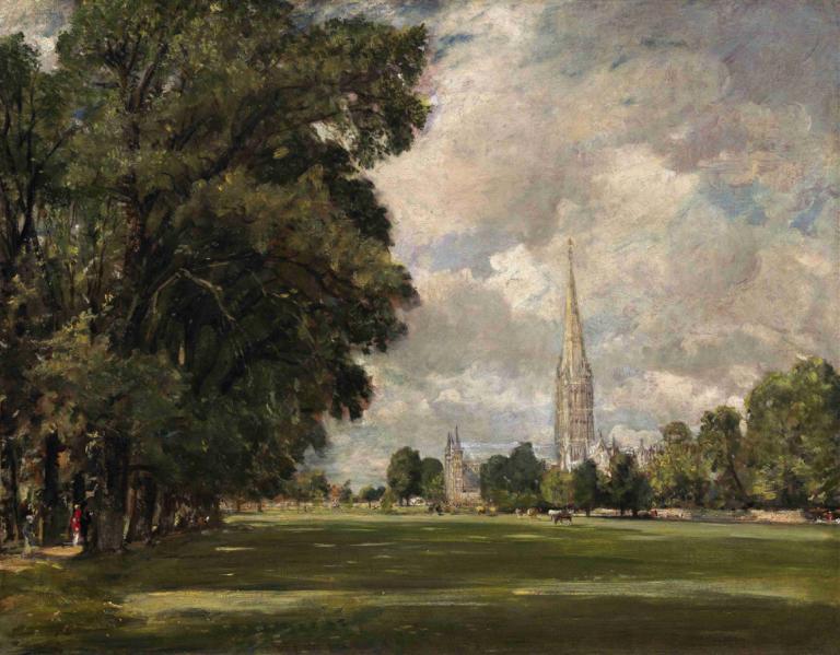 Salisbury Cathedral from Lower Marsh Close,Salisburyn katedraali Lower Marsh Closesta,John Constable