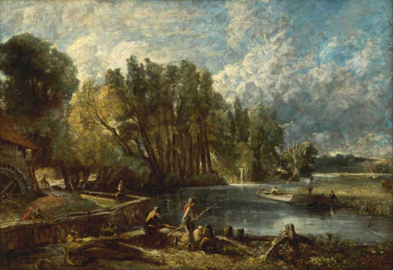 Stratford Mill,Stratford Mühle,John Constable,Johann Wachtmeister,Ölgemälde,Ölgemälde, Landschaft, Baum