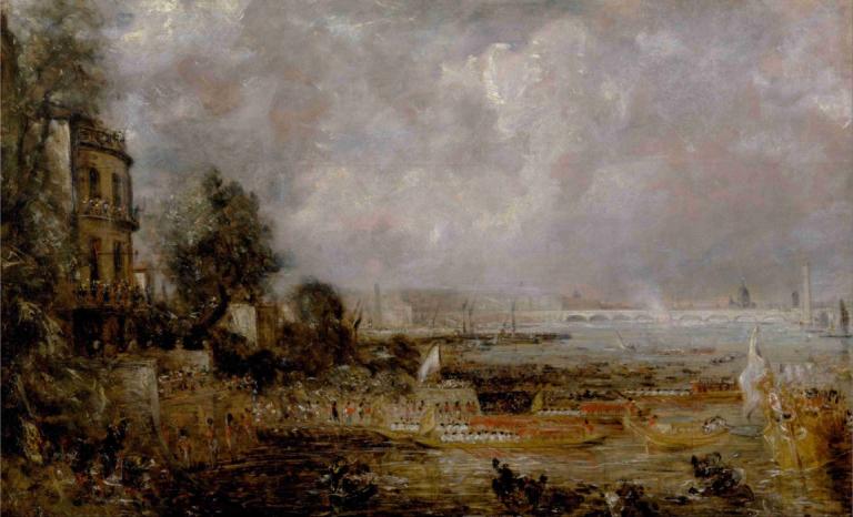 The Opening of Waterloo Bridge,Die Eröffnung der Waterloo-Brücke,John Constable,Johann Wachtmeister,Ölgemälde