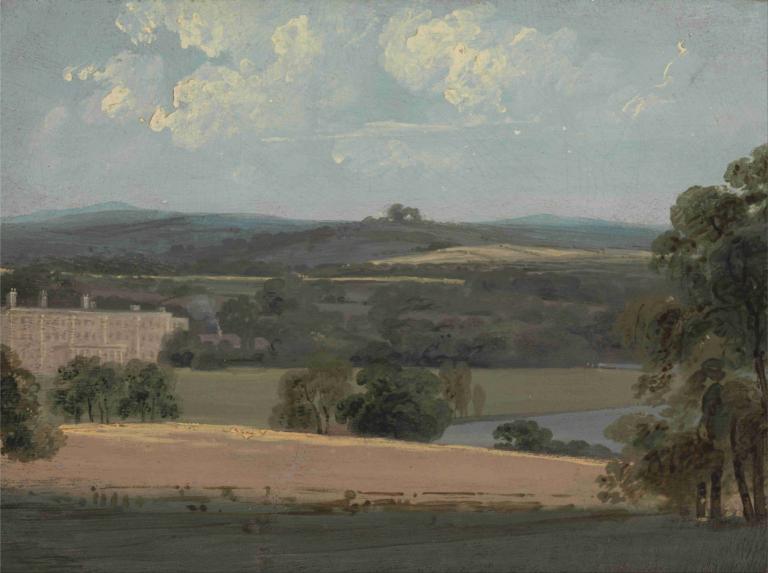 Trentham Park,John Constable,Johann Wachtmeister,Ölgemälde,Ölgemälde, Landschaft, draußen, Himmel