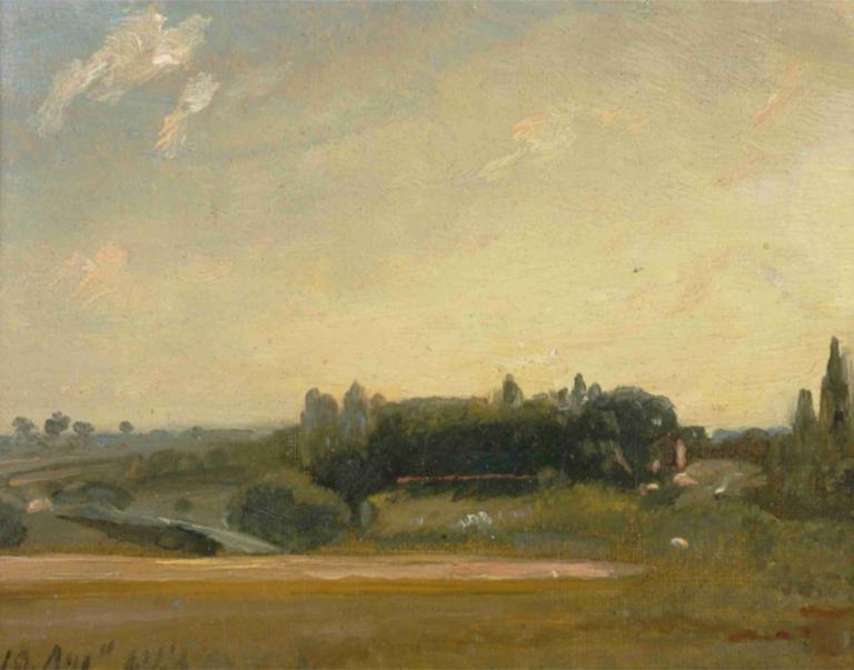 View Towards the Rectory, East Bergholt,Blick auf das Pfarrhaus, East Bergholt,John Constable