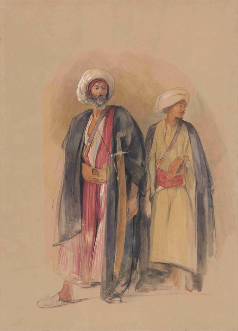 Sheik Hussein Of Gebel Tor And His Son,게벨 토르의 셰이크 후세인과 그의 아들,John Frederick Lewis,존 프레드릭 루이스,오일 페인팅,오일 페인팅