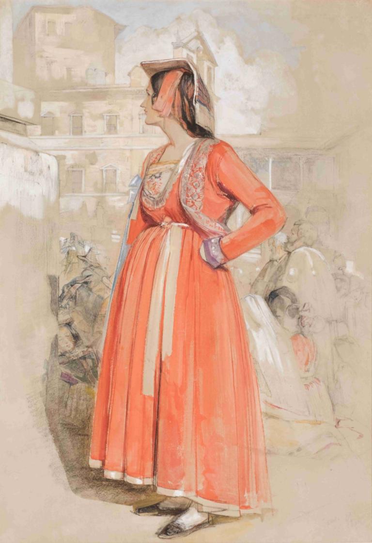 Study Of A Young Neapolitan Woman In Rome,로마의 젊은 나폴리 여성에 대한 연구,John Frederick Lewis,존 프레드릭 루이스,오일 페인팅,오일 페인팅