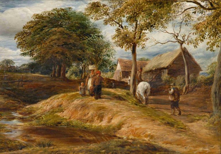 A View Near Hampstead,Una vista vicino a Hampstead,John Linnell,Pittura ad olio,Pittura ad olio, albero