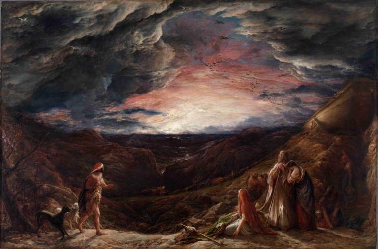 Noah, The Eve of the Deluge,Noah, der Vorabend der Sintflut,John Linnell,Ölgemälde,Ölgemälde, Wolke, Himmel