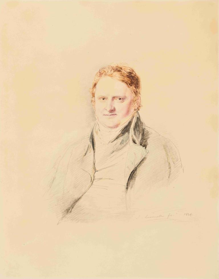 Portrait of John Varley,Портрет Джона Варли,John Linnell,Джон Линнелл,Цветной эскиз,Цветной эскиз, соло