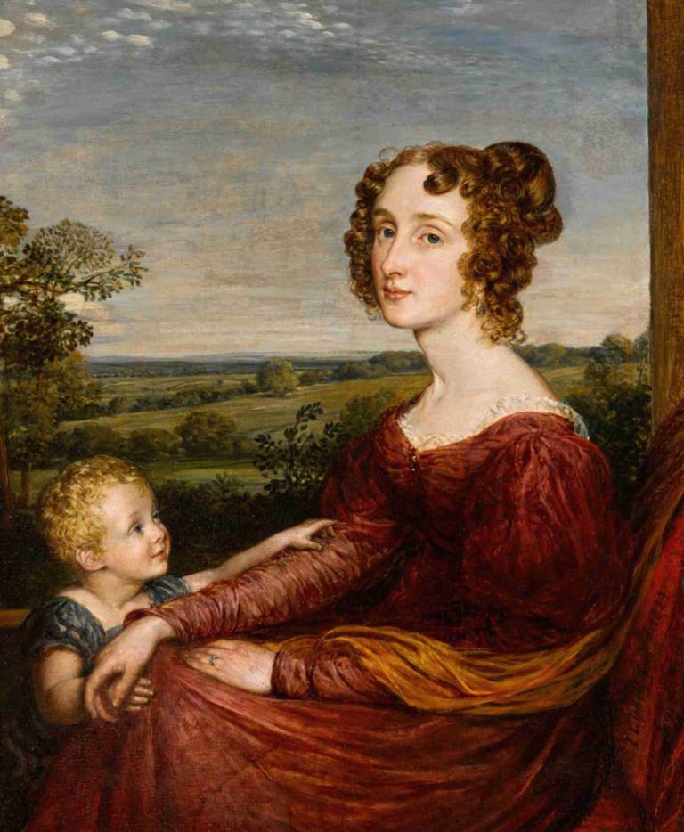 Portrait of Mrs. William Wilberforce and Child,Портрет миссис Уильям Уилберфорс с ребенком,John Linnell