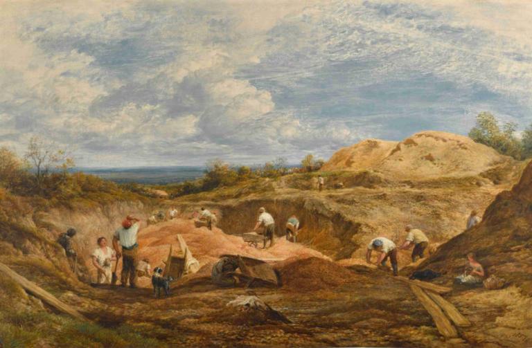 The Kensington Gravel Pits,Les gravières de Kensington,John Linnell,Peinture à l'huile,Peinture à l'huile