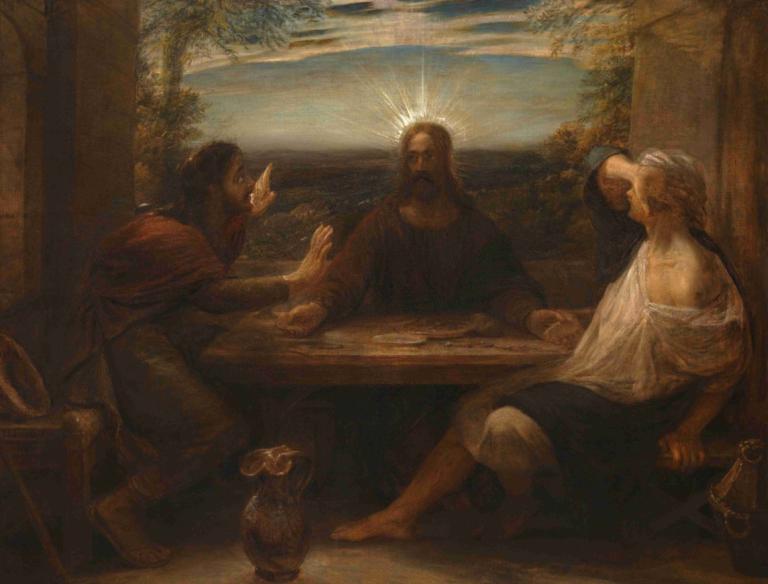 The Supper At Emmaus,Le repas à Emmaüs,John Linnell,Peinture à l'huile,Peinture à l'huile