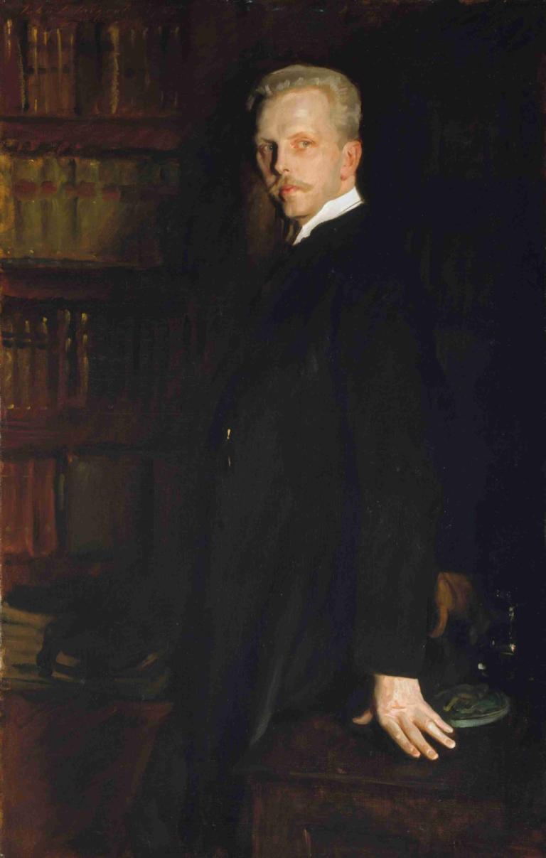 Edward Robinson,John Singer Sargent,Olejomalba,Olejomalba, 1 kluk, mužské zaměření, sólo, vousy, rezervovat