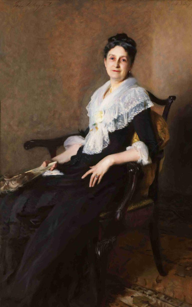 Elizabeth Allen Marquand,John Singer Sargent,Oil Painting,Oil Painting, fine art parody, solo, 1girl