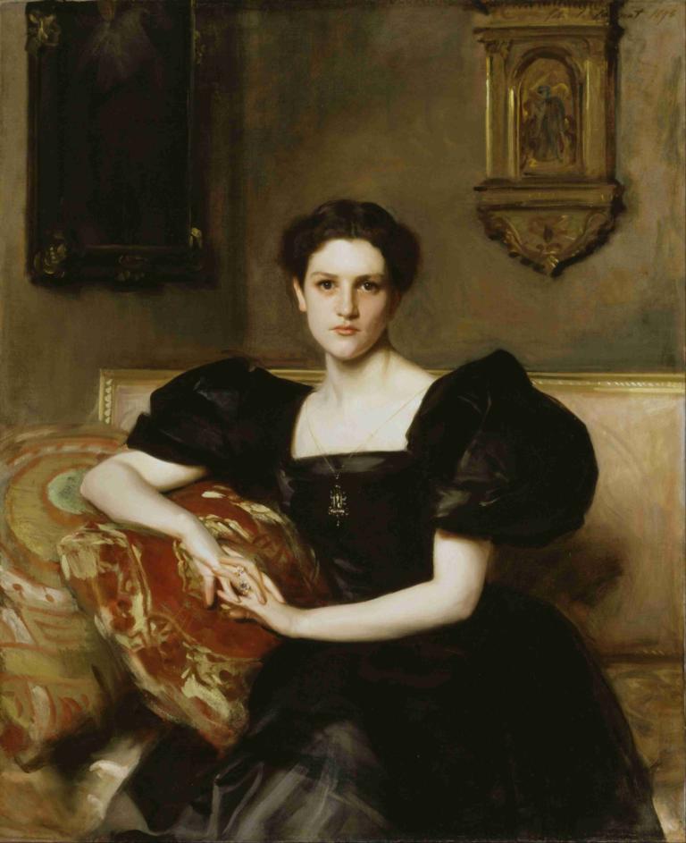 Elizabeth Winthrop Chanler [Mrs. John Jay Chapman],John Singer Sargent,Oil Painting,Oil Painting, 1girl, solo