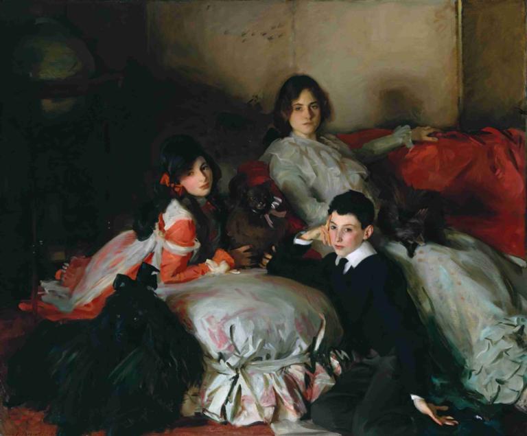 Essie, Ruby und Ferdinand Wertheimer,Essie, Ruby și Ferdinand Wertheimer,John Singer Sargent,Pictura in ulei