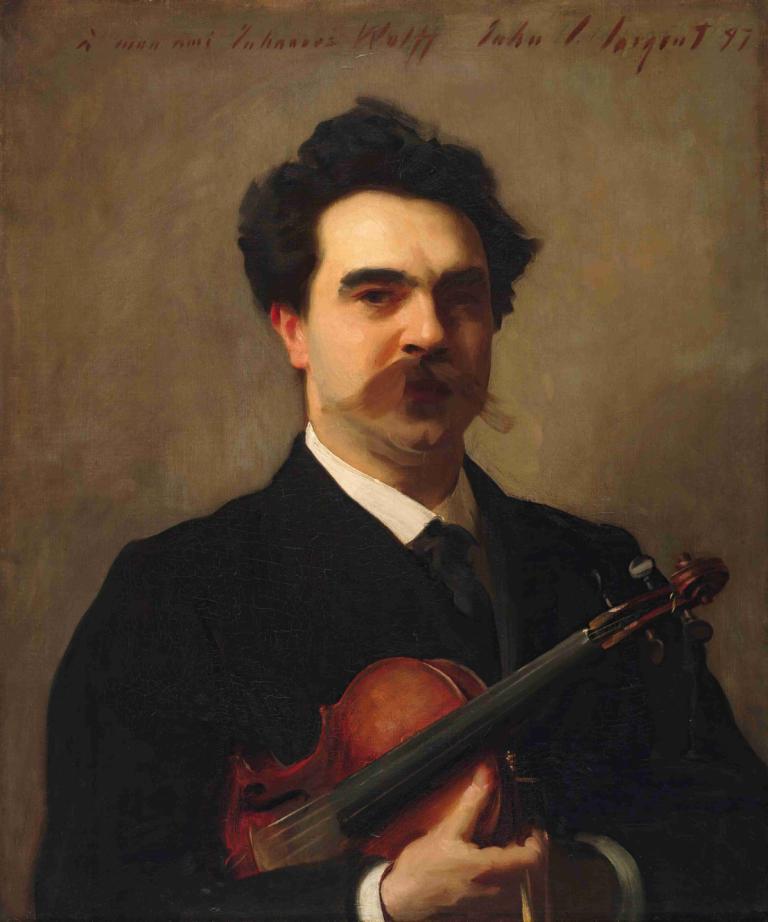 Johannes Wolff (1861–1931), Dutch violinist,ヨハネス・ヴォルフ（1861-1931）、オランダのヴァイオリニスト。,John Singer Sargent