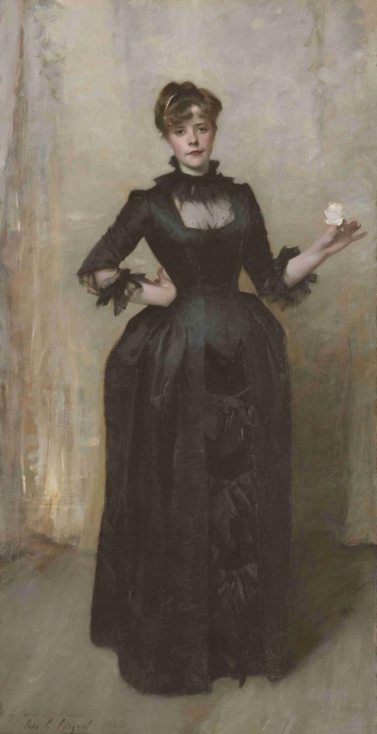 Lady With The Rose (Charlotte Louise Burckhardt),薔薇の貴婦人（シャルロット・ルイーズ・ブルクハルト）,John Singer Sargent