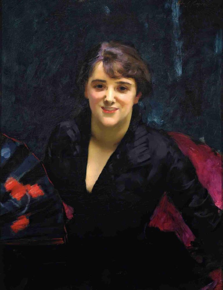 Madame Errazuriz or The Lady in Black,マダム・エラズリズあるいは黒衣の女,John Singer Sargent,ジョン・シンガー・サージェント,油絵,油絵, ソロ, 1女の子