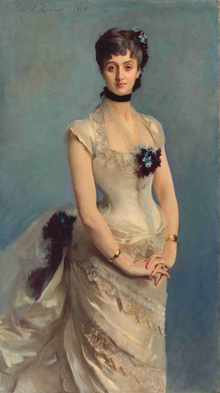 Madame Paul Poirson,ポール・ポワルソン夫人,John Singer Sargent,ジョン・シンガー・サージェント,油絵,油絵, 1女の子, ソロ, ドレス, 現実的な, ジュエリー, チョーカー