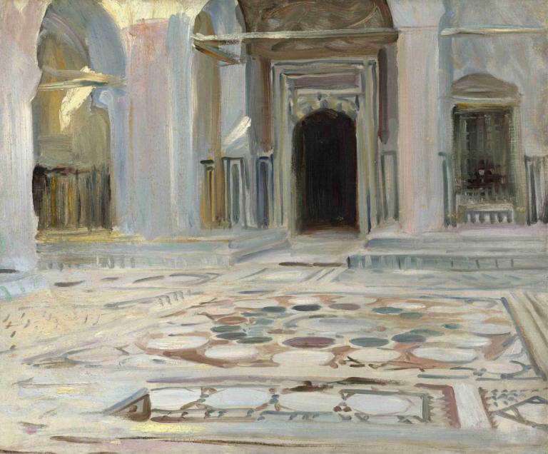 Pavement,Trotoar,John Singer Sargent,Lukisan cat minyak,Lukisan cat minyak, pemandangan, tidak ada manusia