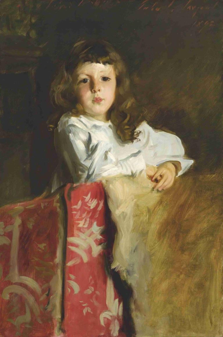 Portrait of John Alfred Parsons Millet,约翰-阿尔弗雷德-帕森斯-米莱肖像,John Singer Sargent,约翰-辛格-萨金特,油画,油画, 美术模仿, 1个女孩, 独奏