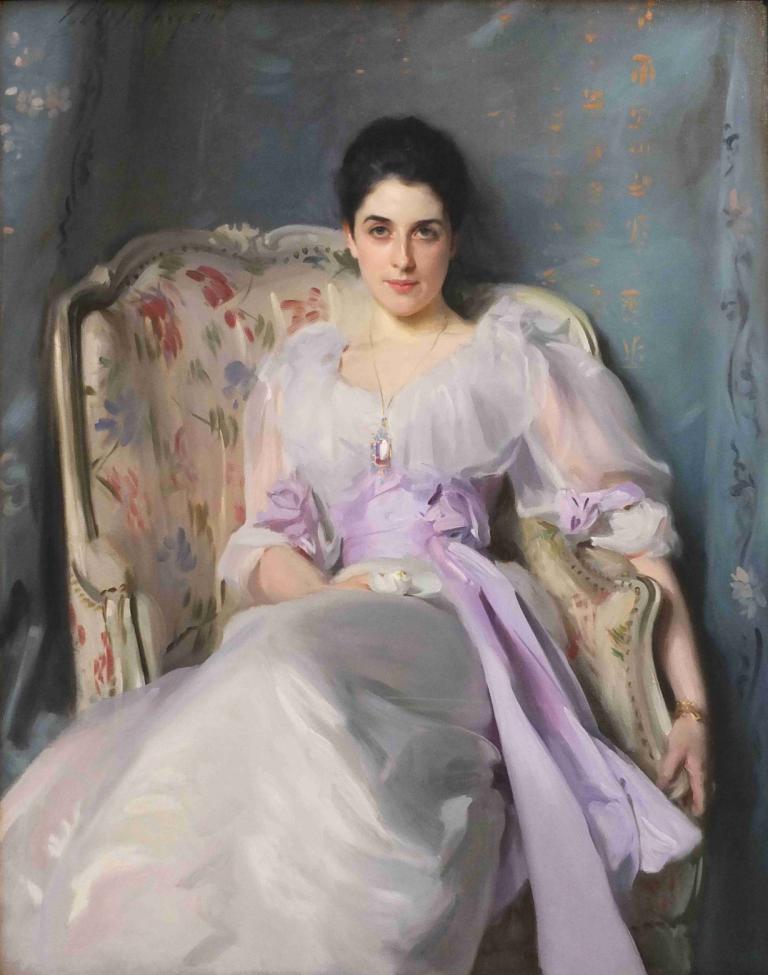 Portrait of Lady Agnew of Lochnaw (1865-1932),罗奇诺的阿格纽夫人肖像（1865-1932）,John Singer Sargent,约翰-辛格-萨金特,油画,油画