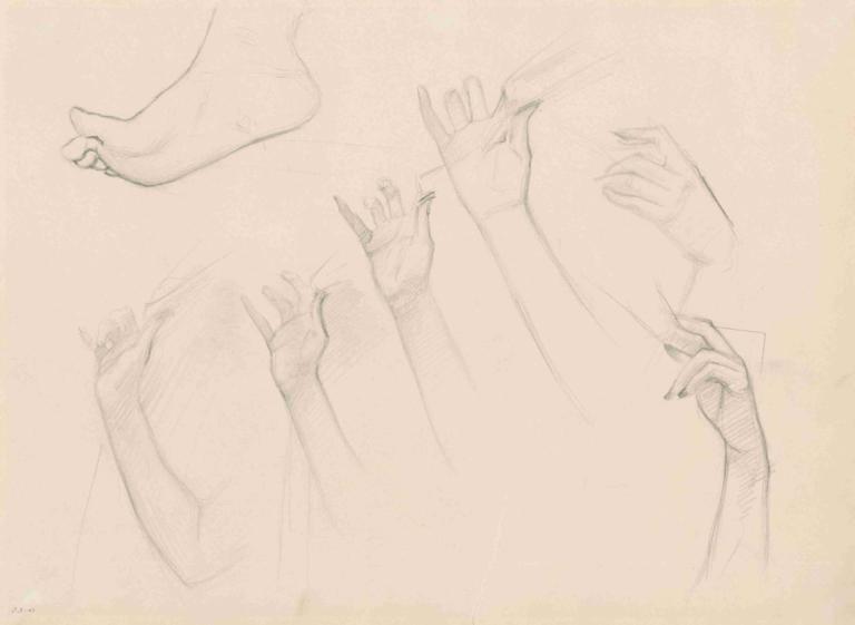 Studies for 'Fumee d'Ambre Gris',Študije za 'Fumee d'Ambre Gris' (Ambergrisov dim),John Singer Sargent,Skica