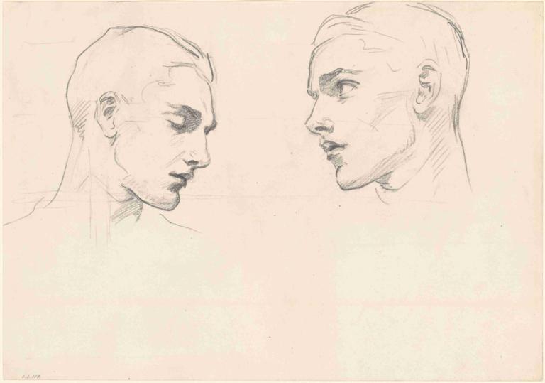 Studies of a Man's Head,Những nghiên cứu về đầu người,John Singer Sargent,John Singh Sakint.,Phác thảo