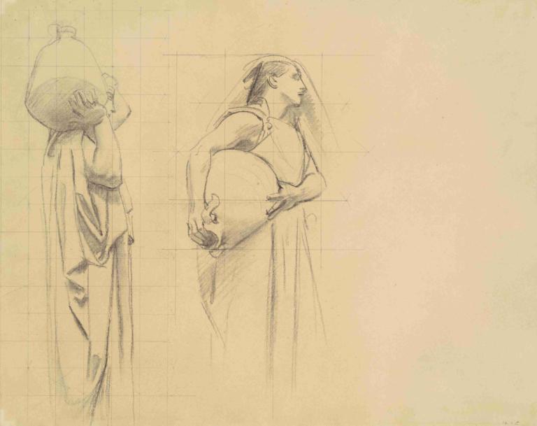 Study for 'The Danaïdes',Nghiên cứu về gia đình Daanaid,John Singer Sargent,John Singh Sakint.,Phác thảo