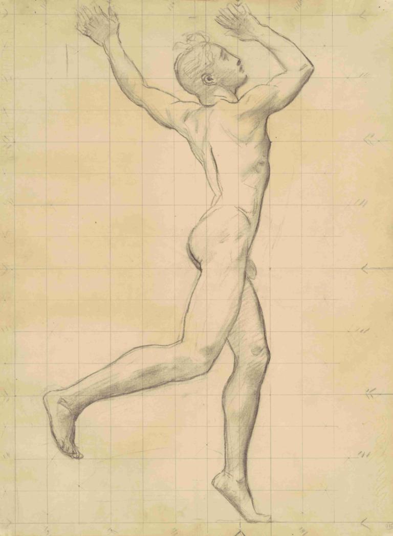 Study of Apollo for 'Apollo and Daphne',Nghiên cứu Apollo trong tác phẩm Apollo và Daphne,John Singer Sargent