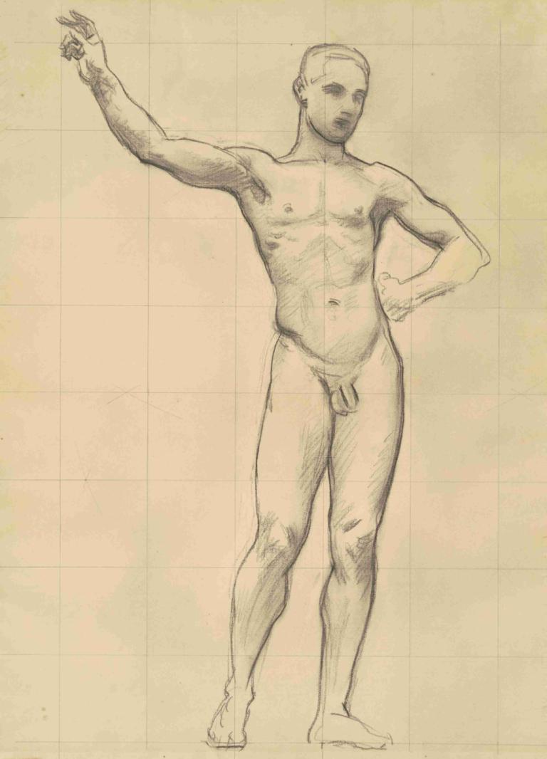 Study of Apollo for 'Apollo and the Muses' II,Этюд Аполлона для "Аполлона и муз" II,John Singer Sargent