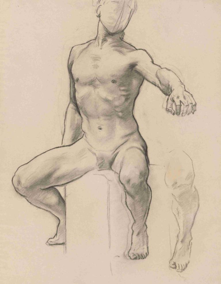 Study of Perseus for Perseus on Pegasus Slaying Medusa