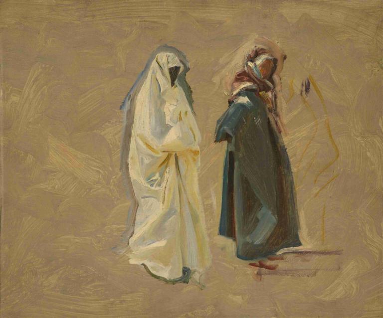 Study of Two Bedouins,Исследование двух бедуинов,John Singer Sargent,Джон Сингер Сарджент,Картина Маслом