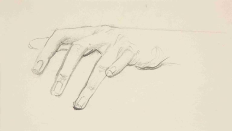 Study of a Hand,Исследование руки,John Singer Sargent,Джон Сингер Сарджент,Эскиз,Эскиз, монохромный, эскиз