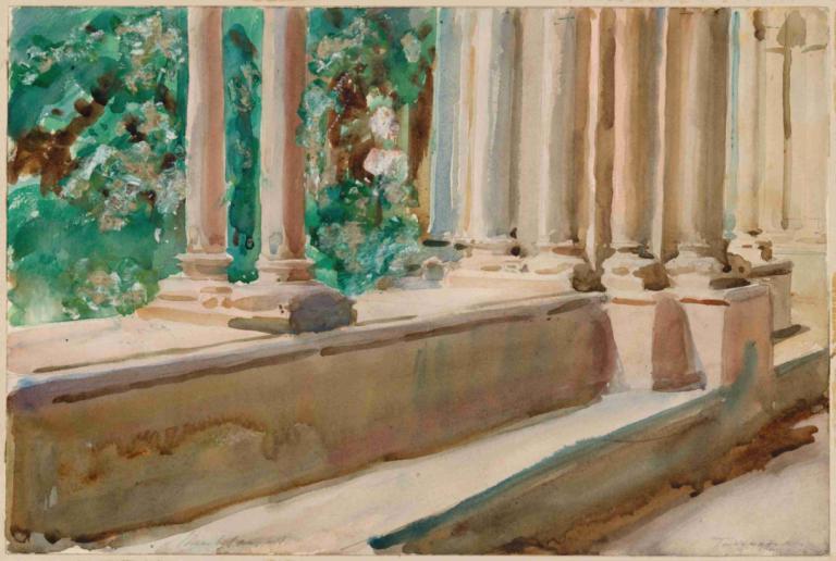 Tarragona Terrace and Garden,Терраса и сад Таррагоны,John Singer Sargent,Джон Сингер Сарджент,Картина Маслом