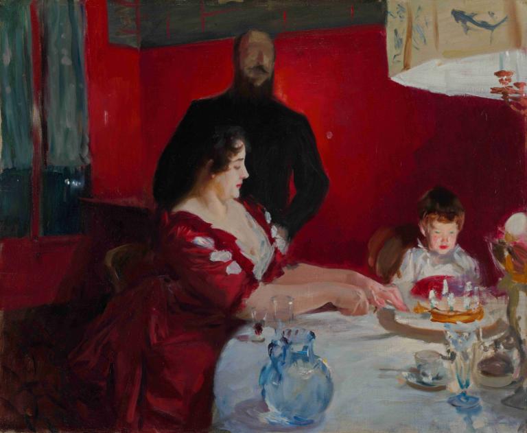 The Birthday Party,Вечеринка в честь дня рождения,John Singer Sargent,Джон Сингер Сарджент,Картина Маслом