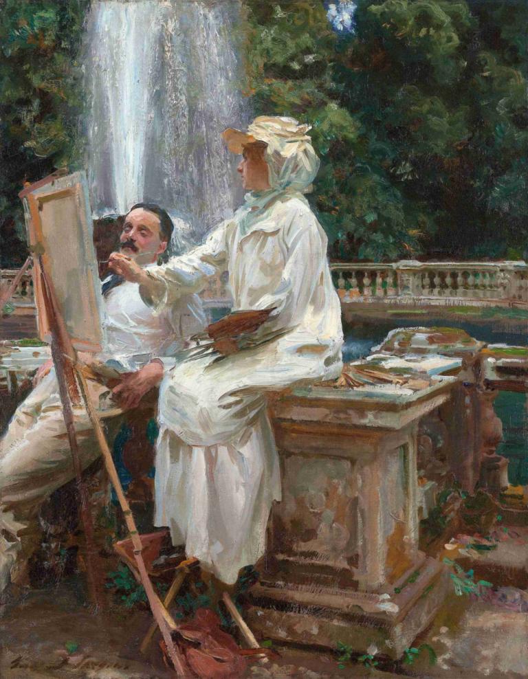 The Fountain, Villa Torlonia Frascati, Italy,Фонтан, вилла Торлония Фраскати, Италия,John Singer Sargent