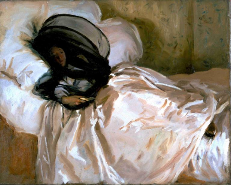 The Mosquito Net,Москитная сетка,John Singer Sargent,Джон Сингер Сарджент,Картина Маслом,Картина Маслом