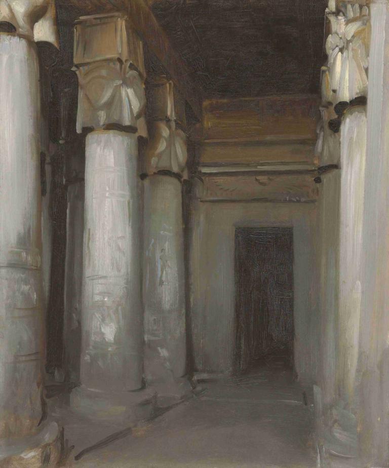 The Temple Of Denderah,Храм в Дендерах,John Singer Sargent,Джон Сингер Сарджент,Картина Маслом,Картина Маслом