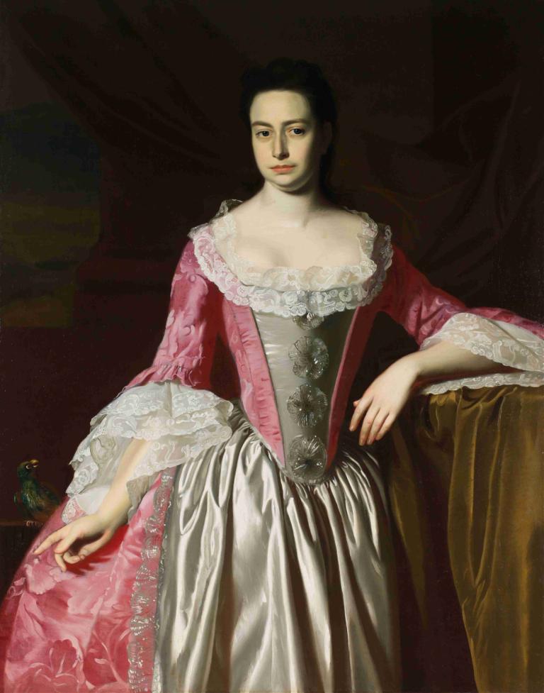 Eunice Dennie Burr,John Singleton Copley,Öljymaalaus,Öljymaalaus, yksin, 1 tyttö, pukeutua, realistinen