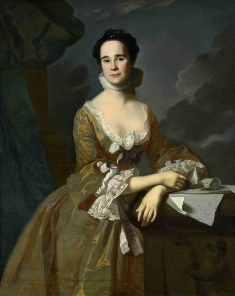 Mrs. Daniel Hubbard (Mary Greene),John Singleton Copley,Oil Painting,Oil Painting, fine art parody, 1girl