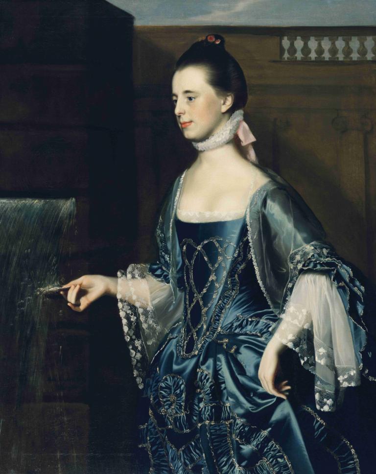 Mrs. Daniel Sargent,John Singleton Copley,Oil Painting,Oil Painting, 1girl, solo, fine art parody, realistic